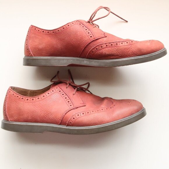 Polo by Ralph Lauren Orrick Burnt Red Leather Wingtip Oxfords Men's Lace-up Shoe - Picture 12 of 16